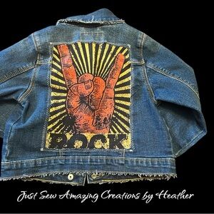 Toddler upcycled jean jacket!